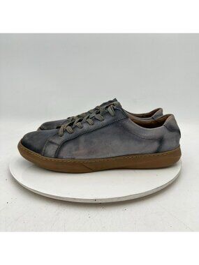Moral Code Quintus Men Size 8.5M Grey Washed Leather Low Top Lace Up Shoes